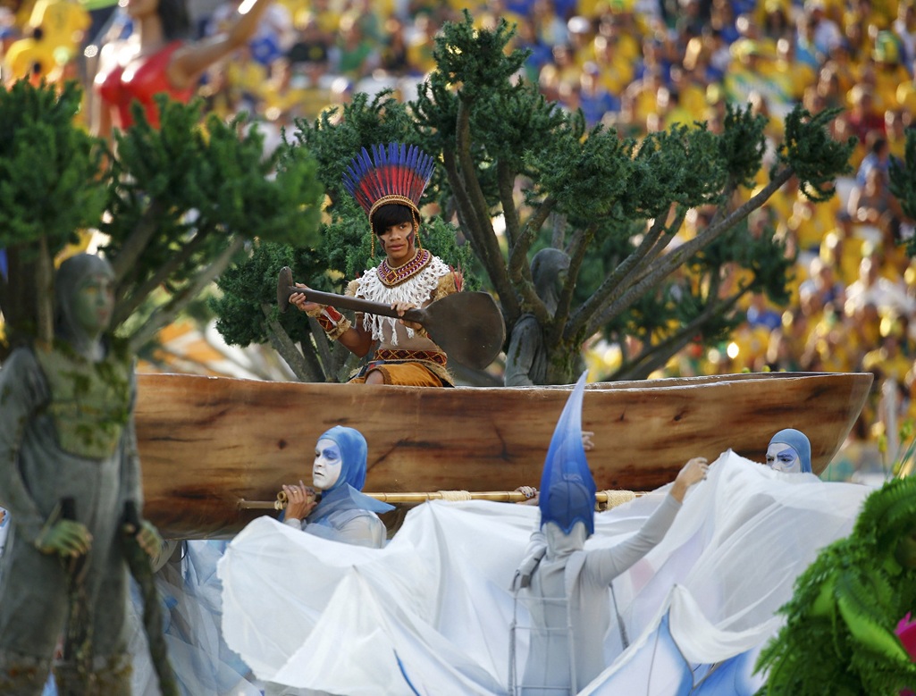 Бразилия. Сан-Паулу. 12 июня. Во время церемонии открытия чемпионата мира по футболу 2014. (REUTERS/Damir Sagolj)