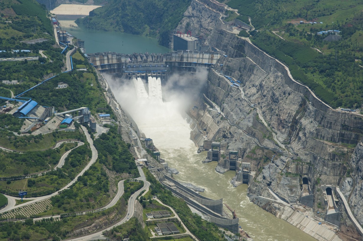 ГЭС Силоду, страна - Китай, река - Янцзы, мощность - 13 860 МВт. (Google)
