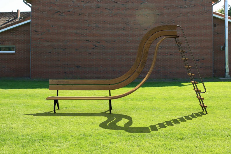Парковая скамейка слайд