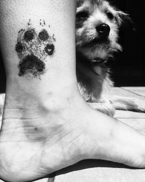 Татуировка с лапой пса (39 фото)