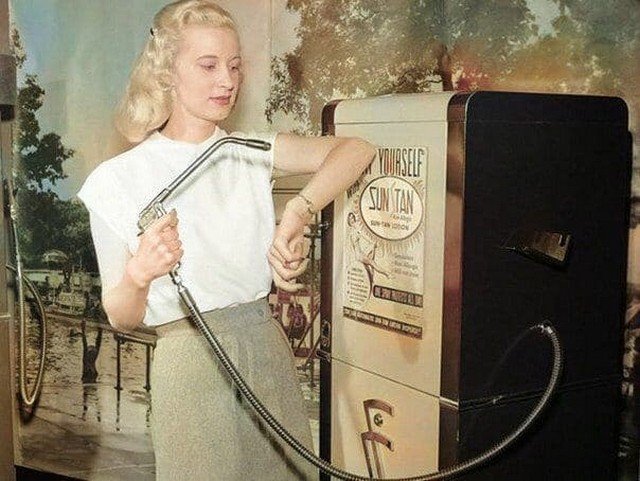 Автомат для загара, 1949 год.