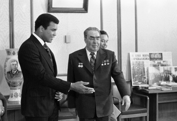 Мухаммед Али и Леонид Брежнев в Москве, 1978 год