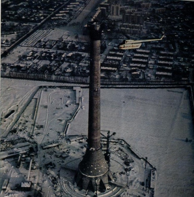 Исторические снимки строительства Останкинской телебашни. (26 фото)